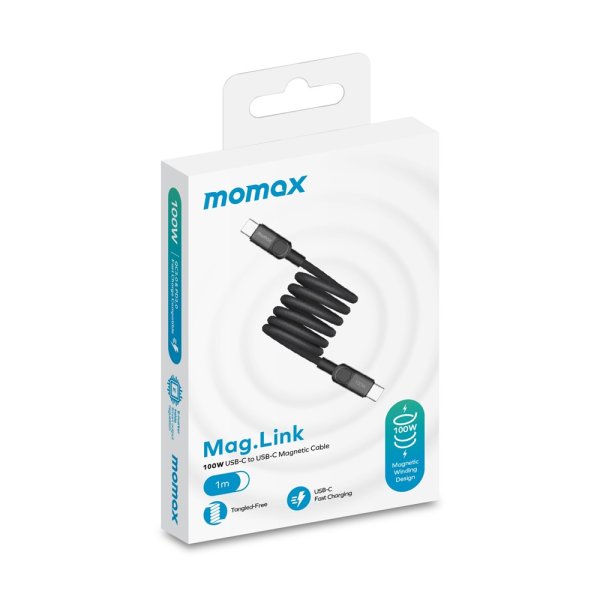 Momax laddkabel Mag-Link 100W 1m - USB-C till USB-C