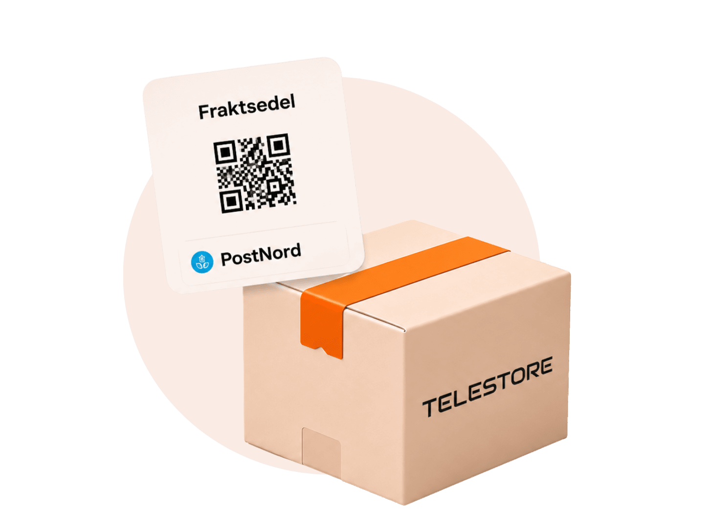 Fraktsedel och paket för spårbar PostNord-frakt