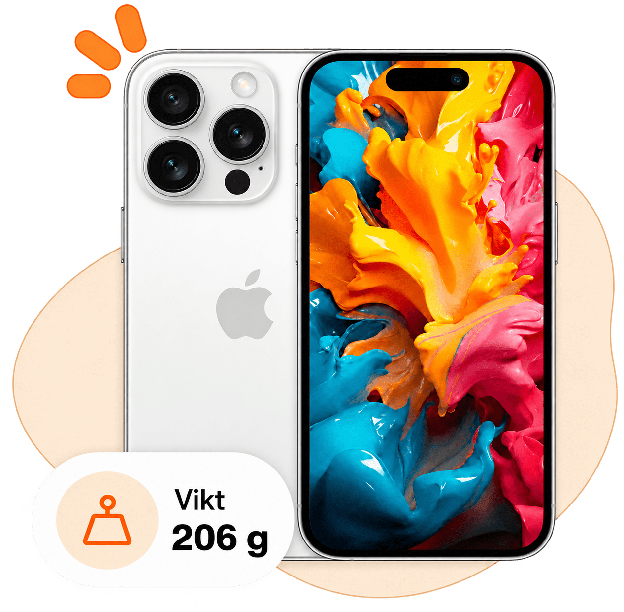 iPhone 14 Pro, vikt 206 g